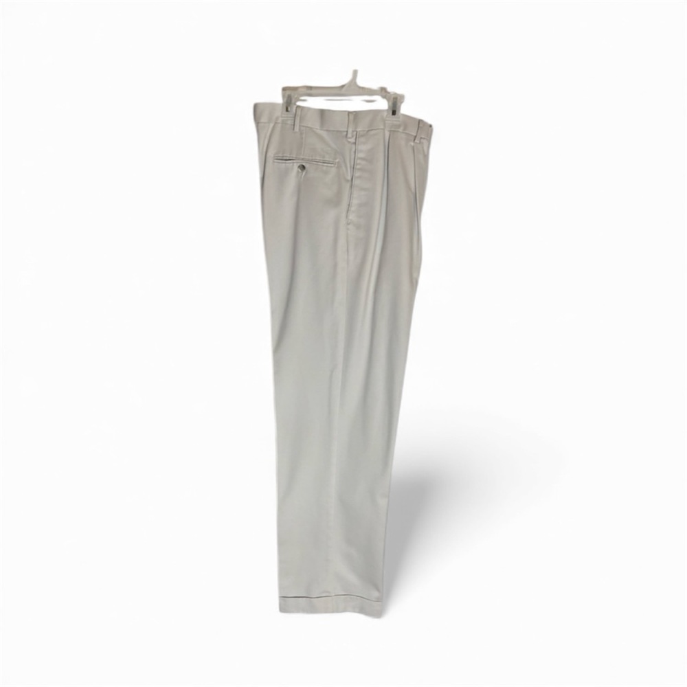 DOCKERS Men's 34x32 Light Cream Dress Pants with cuffed bottoms